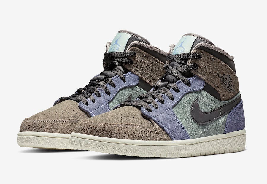 This Air Jordan 1 Mid Features Suede