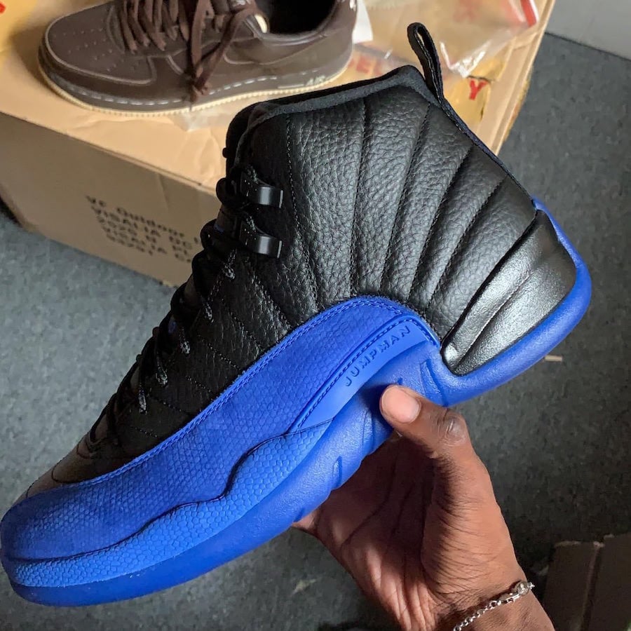 blue and black 12 jordans release date