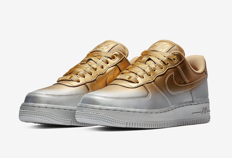 nike gold silver