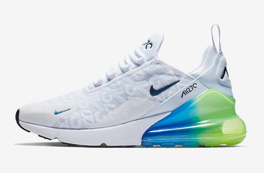 Nike Air Max 270 White Explosion Green Yellow AQ9164-100