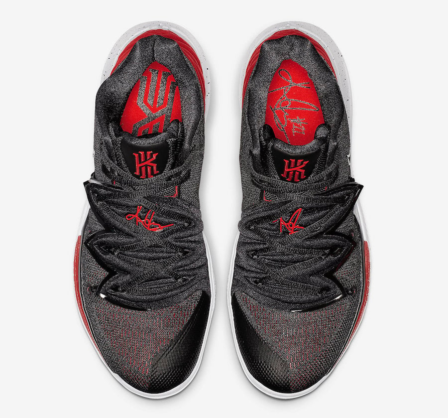 black and red kyrie 5