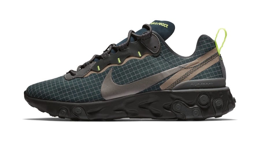 Nike React Element 55 Grid Dark Green