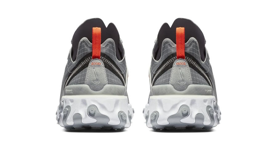 Nike React Element 55 Grid Grey Orange