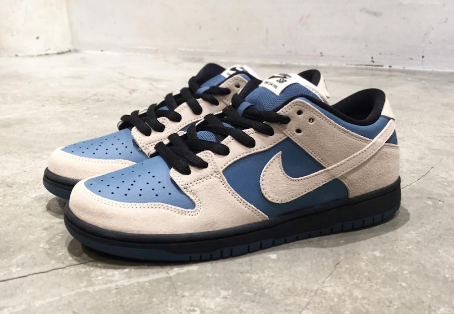 Nike SB Dunk Low in Cream and Blue