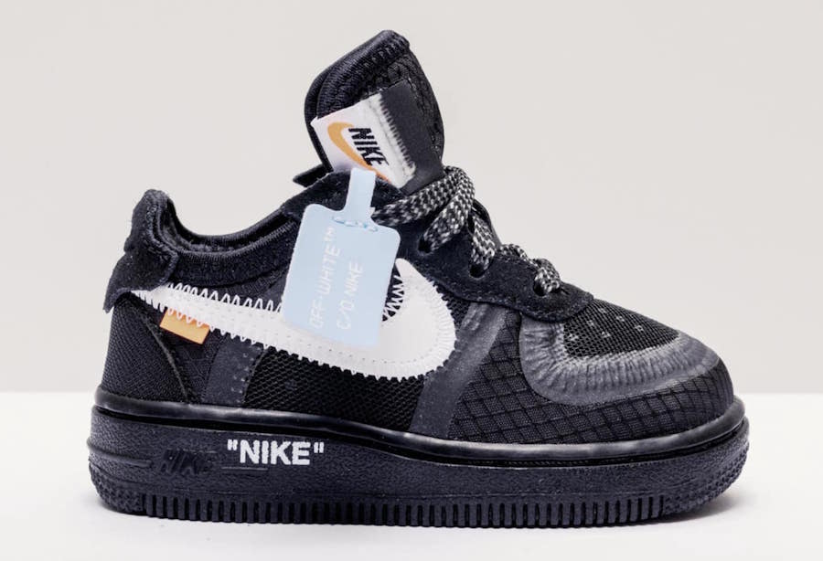 Off-White Nike Air Force 1 Kids Sizing Black Release Date