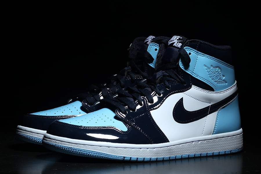 UNC Patent Air Jordan 1 Obsidian Blue Chill White CD0461-401