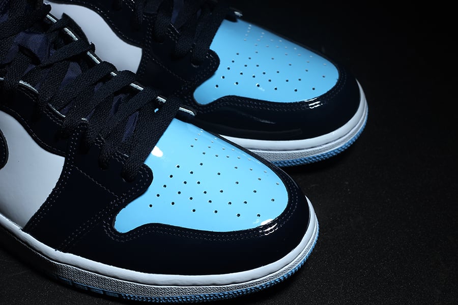 fake jordan 1 unc patent