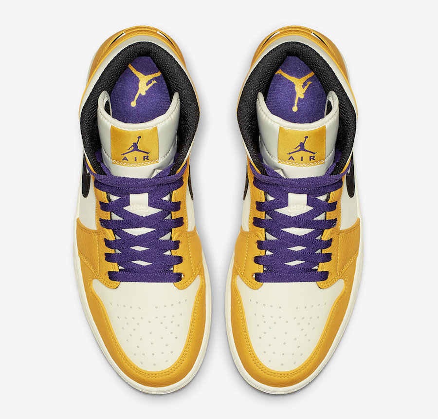 jordan 1 mid lakers release date