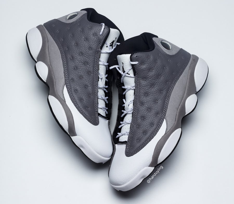jordan 13s grey and white