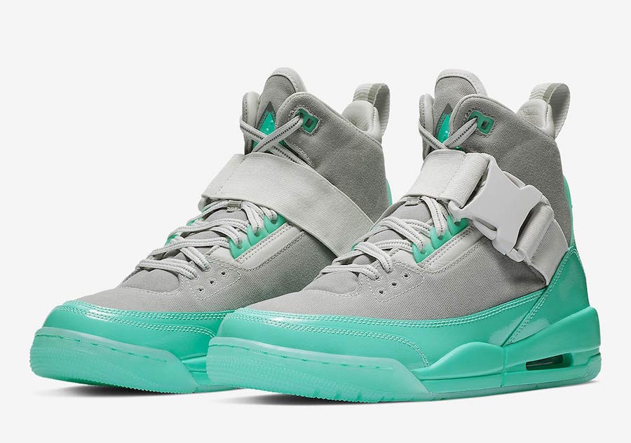 teal and gray jordans