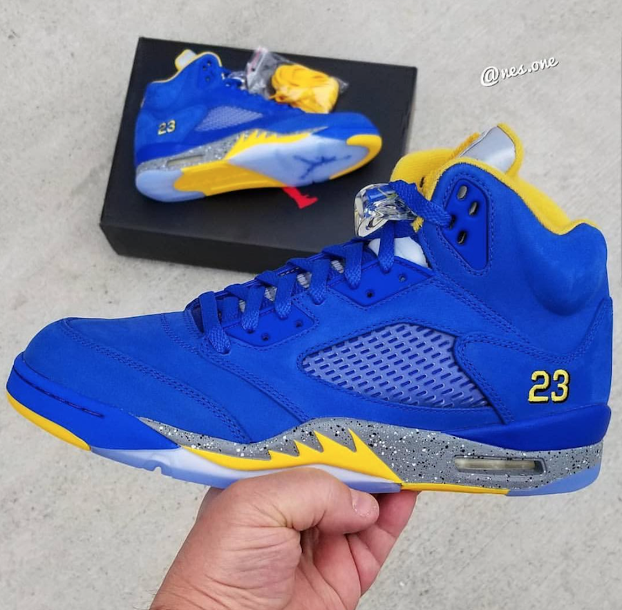 blue and yellow jordans 2019