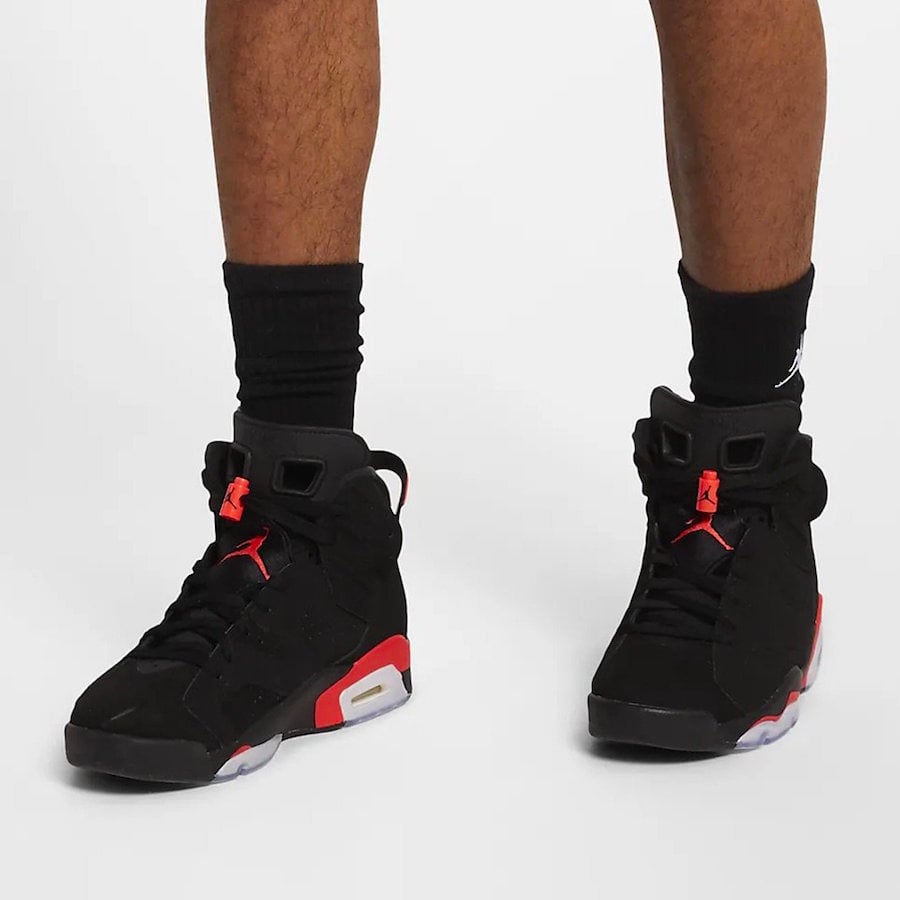 Air Jordan 6 OG Black Infrared On Feet