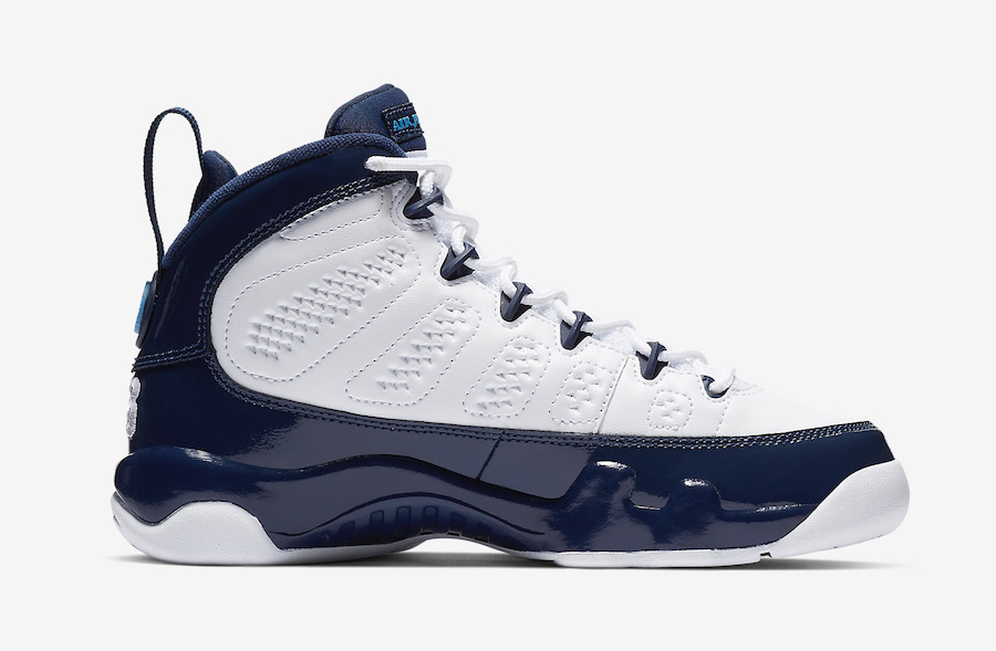 blue and white 9s