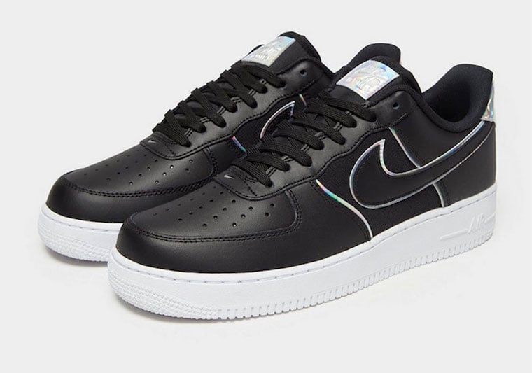 nike air force 1 low black iridescent outline