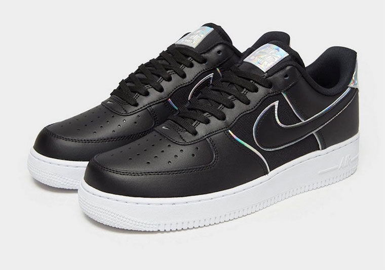 air force 1 low black iridescent outline