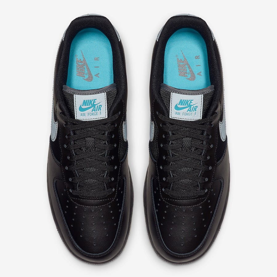 black and baby blue nikes