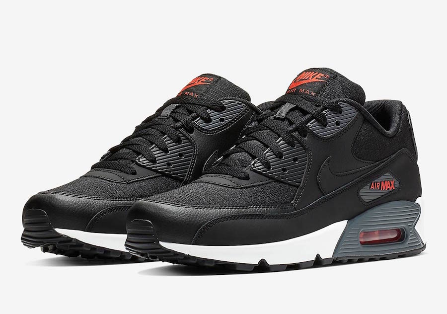 air max 90 black red