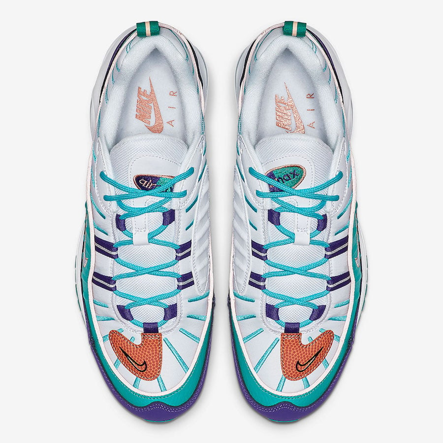 Nike Air Max 98 Hornets Purple Teal 640744-500 Release Date
