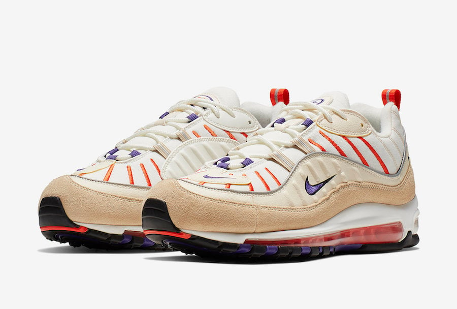 Nike Air Max 98 in Sail and Court Purple