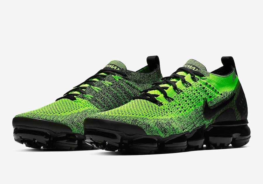 Nike Air VaporMax 2 Neon Green Black 942842-701 Release Date