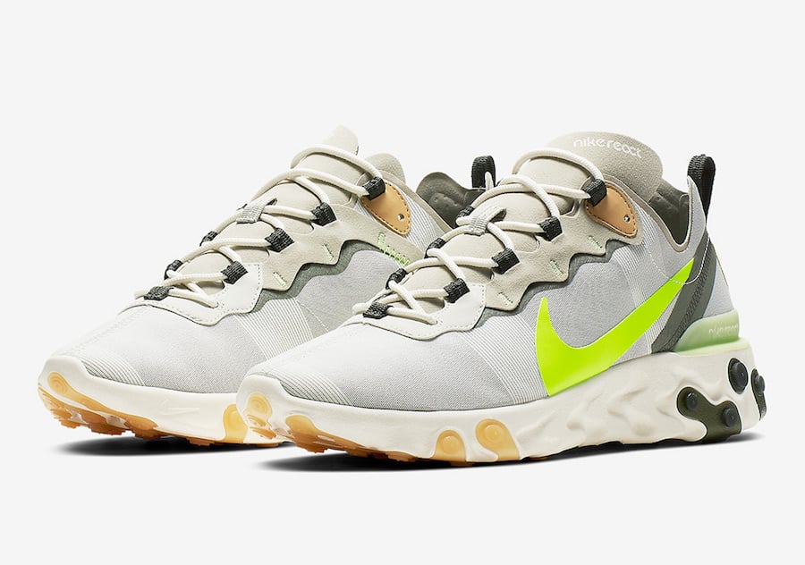 nike react element 55 tan grey