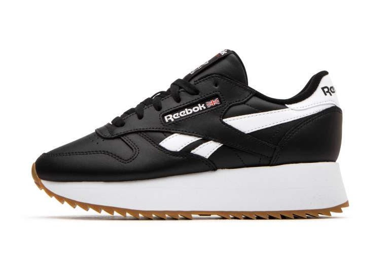 Reebok Classic Leather Double in Black and White