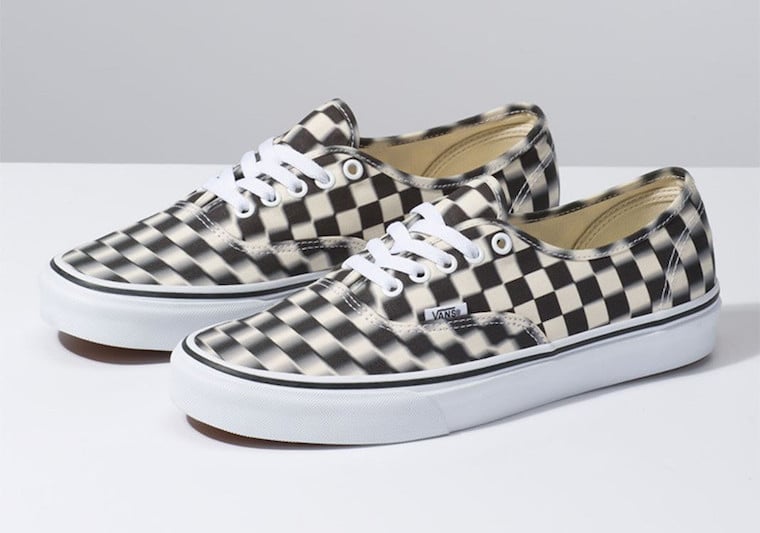 Vans Blur Check Authentic Black White