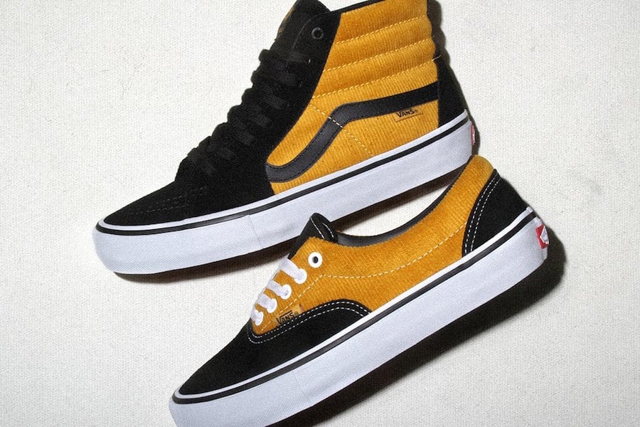 vans corduroy yellow