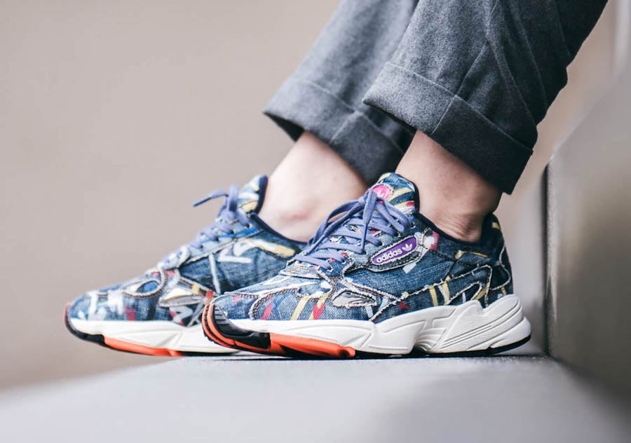 adidas Falcon with Denim Upper and Paint Splatter Coming Soon
