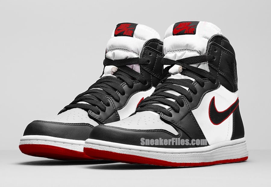 nike air jordan 1 red black white