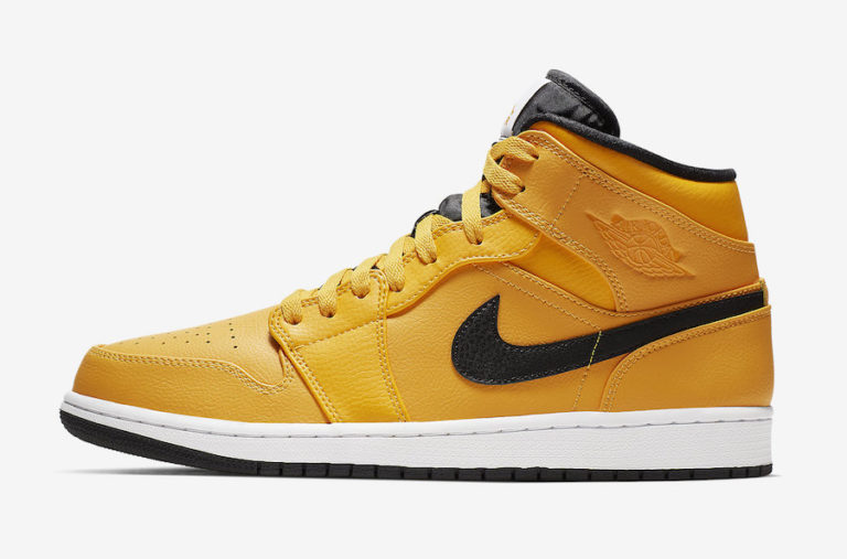 Air Jordan 1 Mid Taxi Yellow Black White 554724-700 Release Date ...