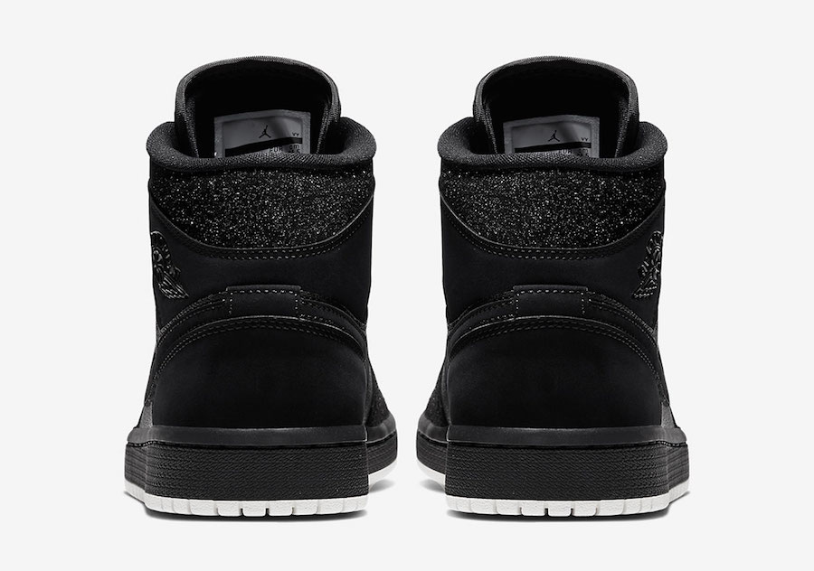 Air Jordan 1 Mid WMNS Glitter Black White BQ6472-001 Release Date