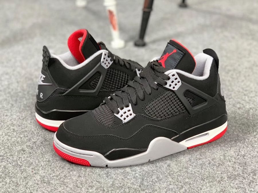 Nike Air Jordan 4 Bred Black Red 2019 