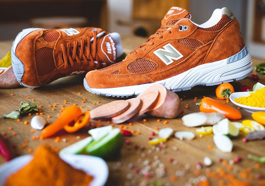 New Balance M991 Releases in Orange Suede