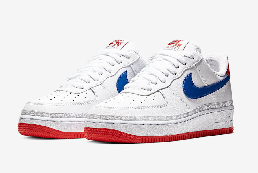 air force 1 orange and blue swoosh