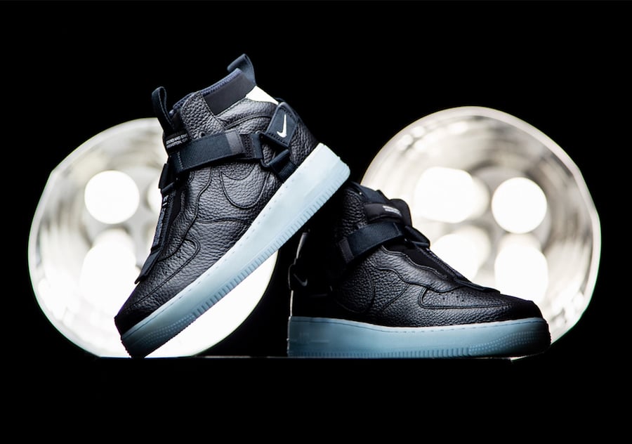 nike air force 1 mid black and blue