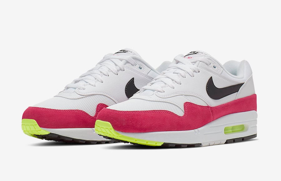 Nike Air Max 1 White Black Volt Rush 