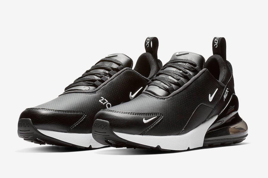 men's nike air max 270 premium leather casual shoes