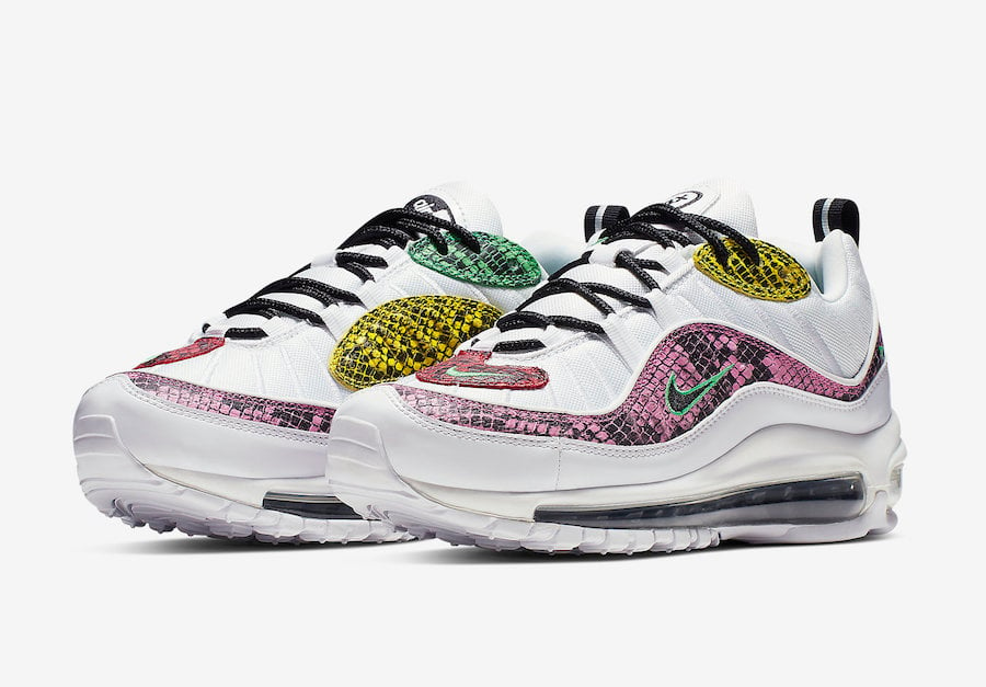 This Nike Air Max 98 Features Snakeskin in Pink, Red, Yellow and Green