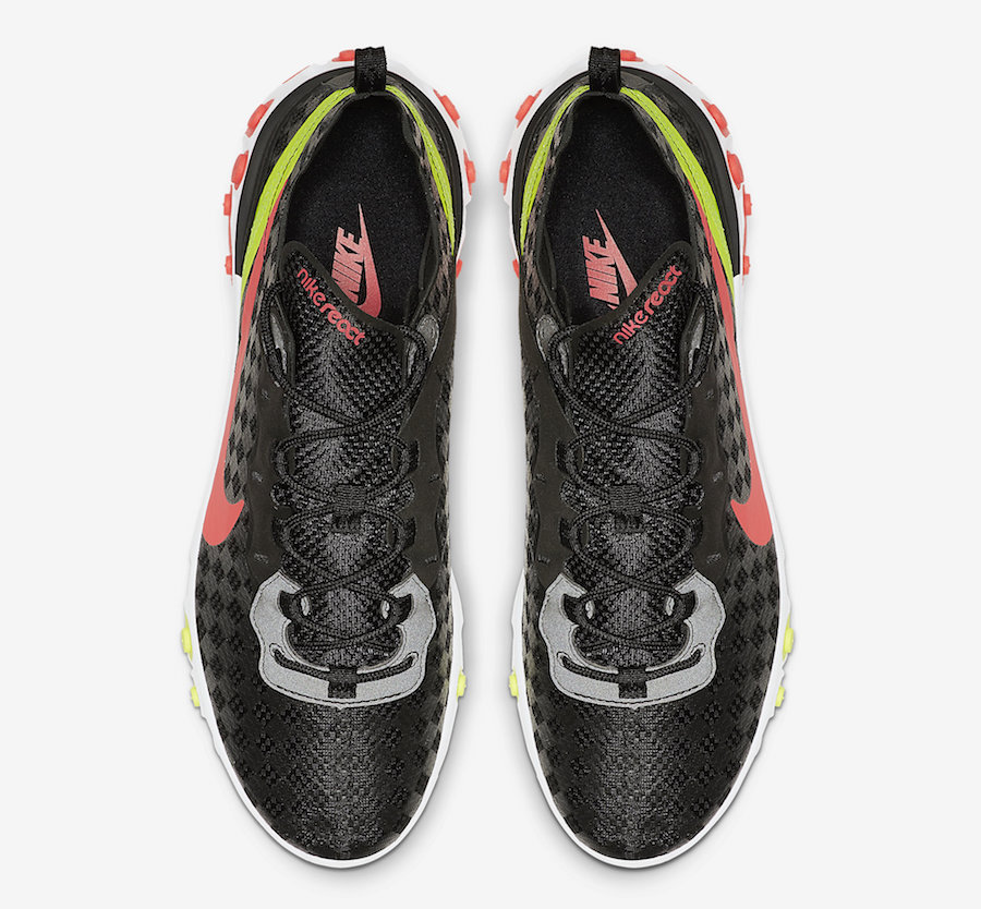 nike react element 55 black flash crimson