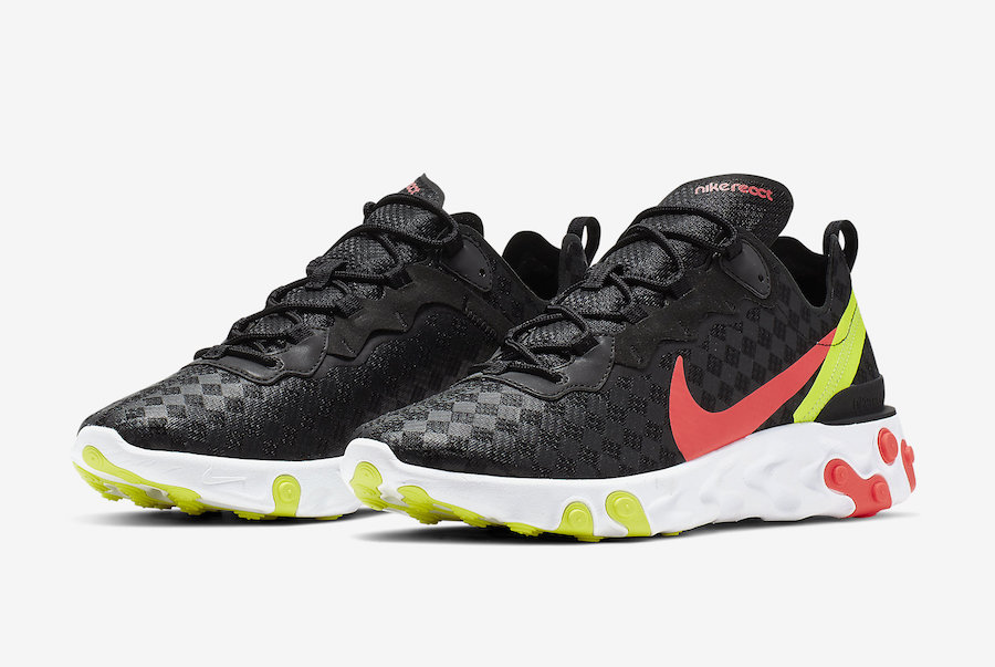 nike react element 55 black volt