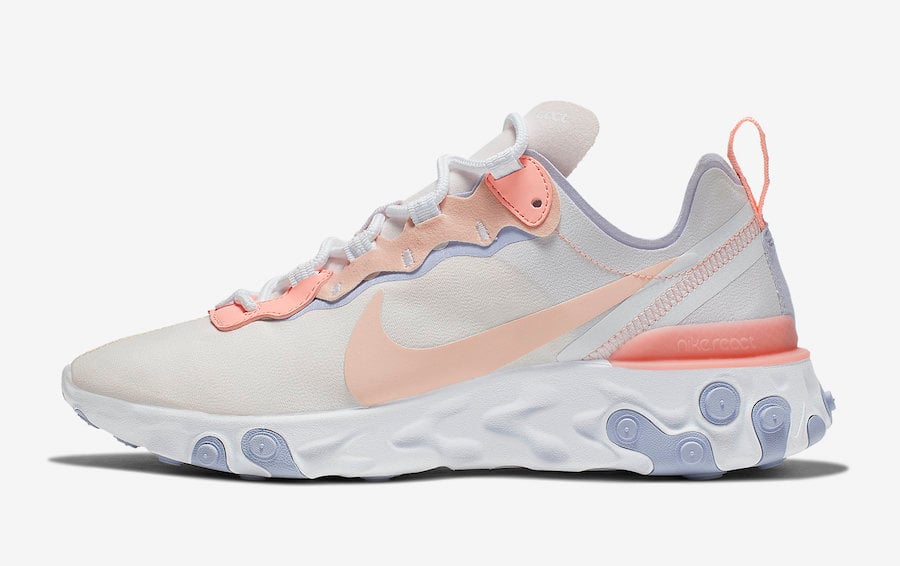 Nike React Element 55 Pale Pink Washed Coral BQ2728-601 Release Date