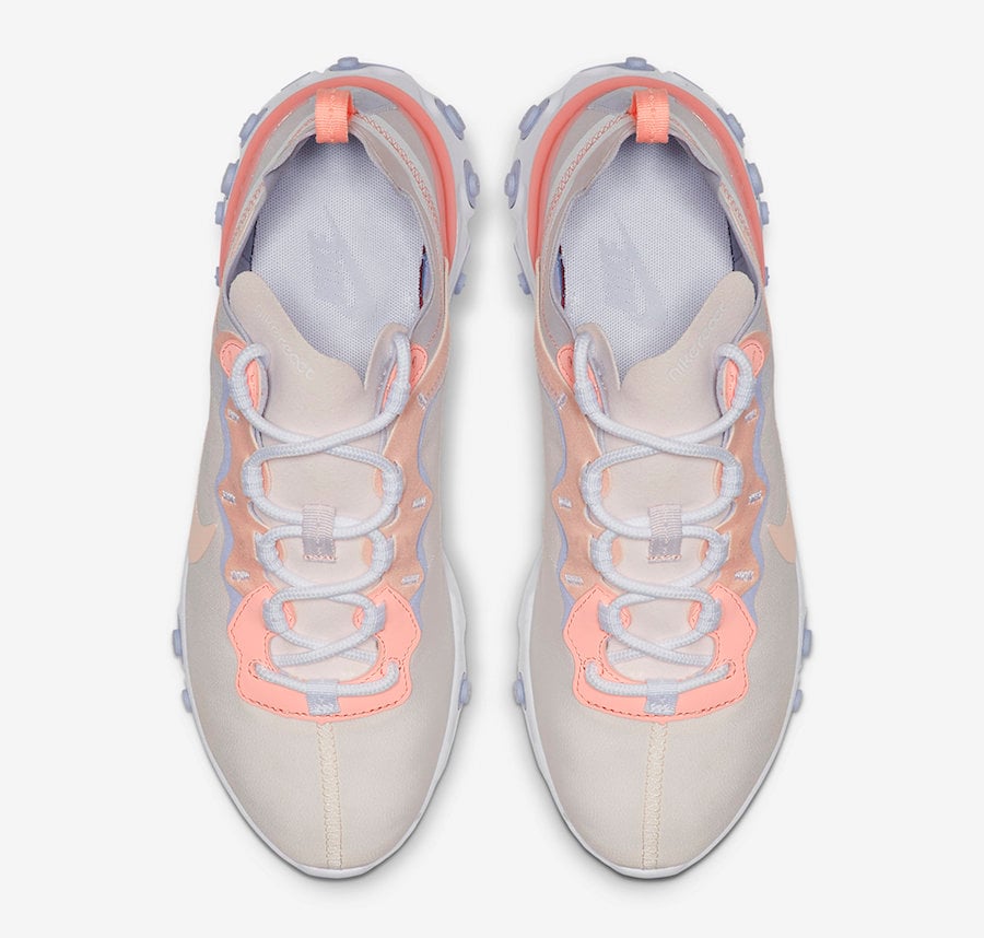 Nike React Element 55 Pale Pink Washed Coral BQ2728-601 Release Date