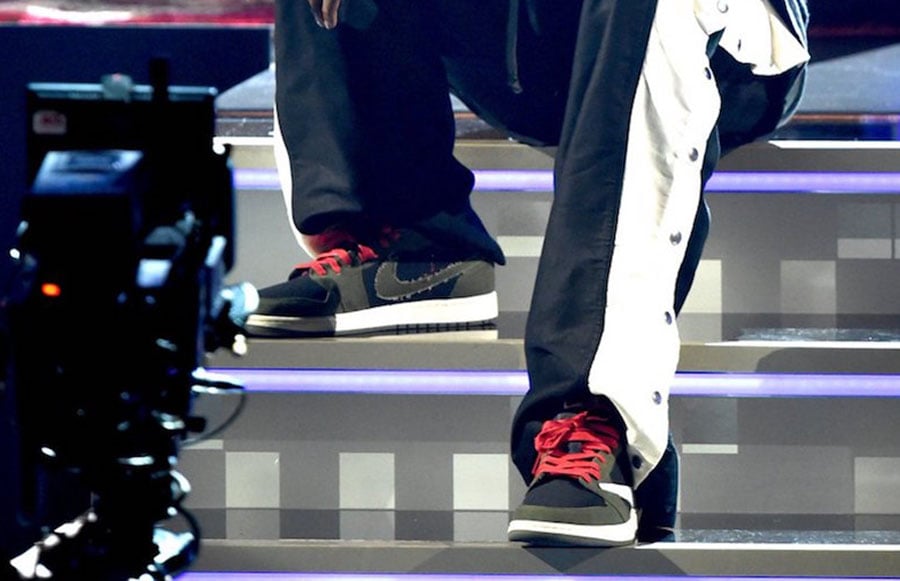 Travis Scott Spotted in his Air Jordan 1 Low at the Grammy Awards