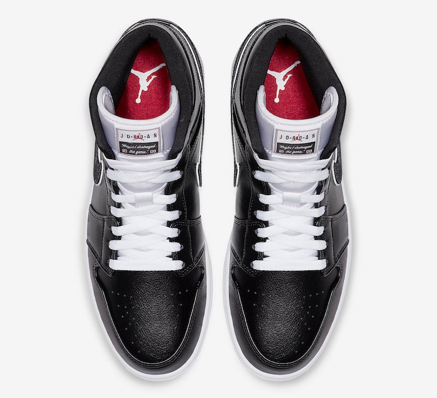 Air Jordan 1 Mid Black White 852542-016 Release Date