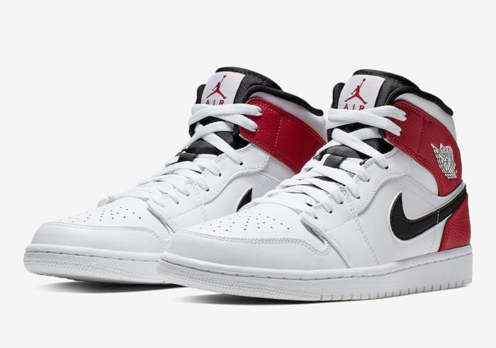 Air Jordan 1 Mid White Red Black 554724-116 Release Date | SneakerFiles