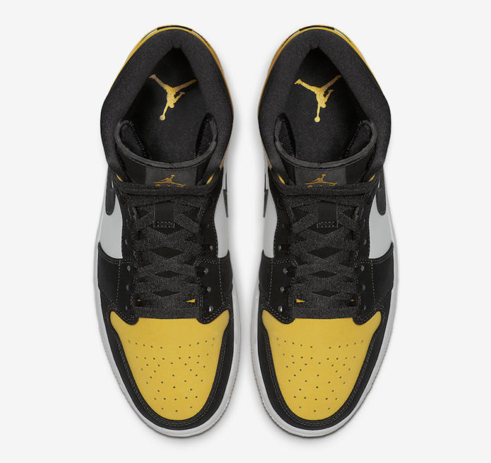 Air Jordan 1 Mid Yellow Toe Black 852542-071 Release Date | SneakerFiles