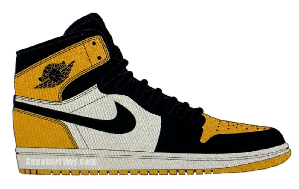 Air Jordan 1 Mid Yellow Toe Black 852542-071 Release Date