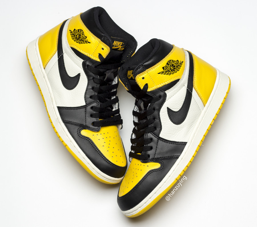 yellow black air jordan