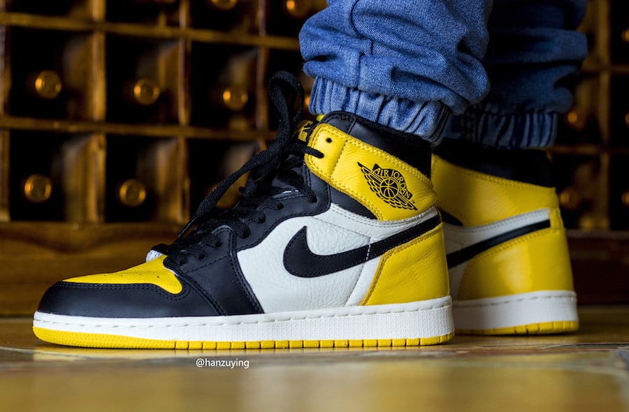 jordan 1 yellow black toe